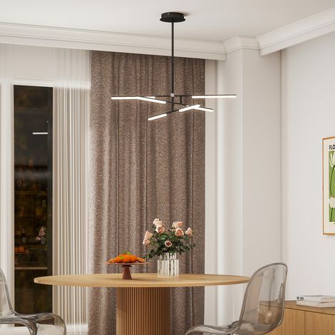 Lámpara de Techo LED Moderna Ø100x79 cm con Pantalla de Acrílico Ángulo de Luz Ajustable para Salón Dormitorio o Cocina (1/5)