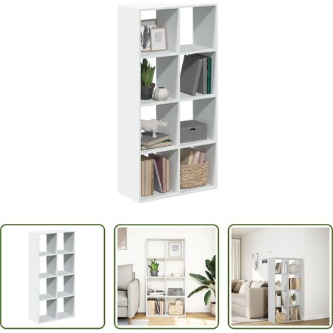 Raumteiler - Raumteiler Bücherregal Weiß 69,5 x 29 x 137,5 cm Holzwerkstoff (1/5)