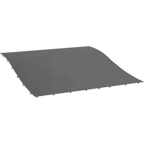 Bâche de rechange pour pergola de jardin 3x3m avec 16 trous de drainage, 297x297cm, grise, adapté pour l'extérieur