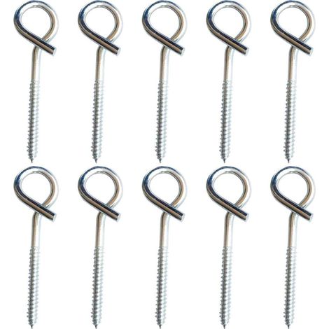 10 crochets plafond inox pour suspension et décoration (1/5)