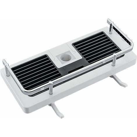 No Punching Bathroom Watering Shelf (White Square Hole, 30 x 18mm) 1 Piece (1/4)