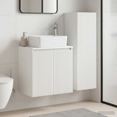 vidaXL Bathroom Furniture Set 2 pcs White 33 x 34.5 x 100 cm (1/5)
