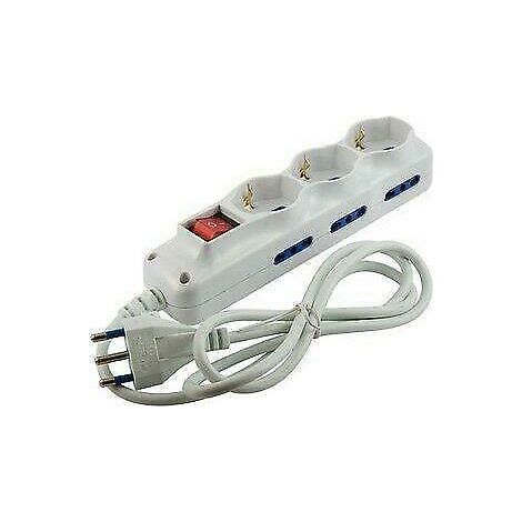 Multipresa-ciabatta 9 Prese Universale + Interruttore + Cavo 1.5 Mt Fer 149020