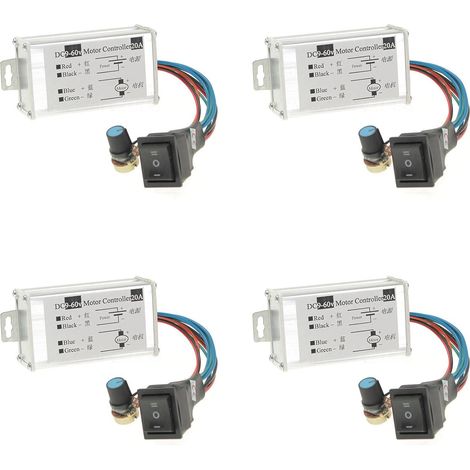 4X Dc Pilote Réversible Pwm de Régulateur de Vitesse de Moteur 9V 12V 24V 48V 60V 20A Pwm (1/5)