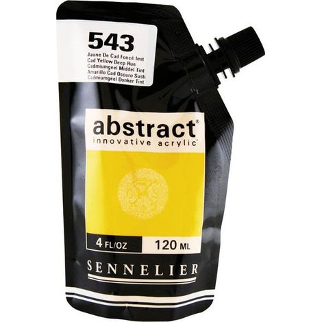 Peinture Acrylique - Sennelier - Abstract - 120ml - Satiné - Jaune Cadmium Profond (1/3)