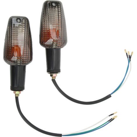 Intermitentes de motocicleta superbrillantes e impermeables, 2 unidades, para CB400 CBR929RR CBR954RR CBR600F4i, color negro ahumado. (1/4)