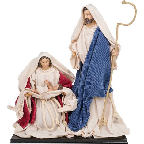 Natività Giuseppe Maria e Gesù Bambino H33 cm in Resina (1/2)