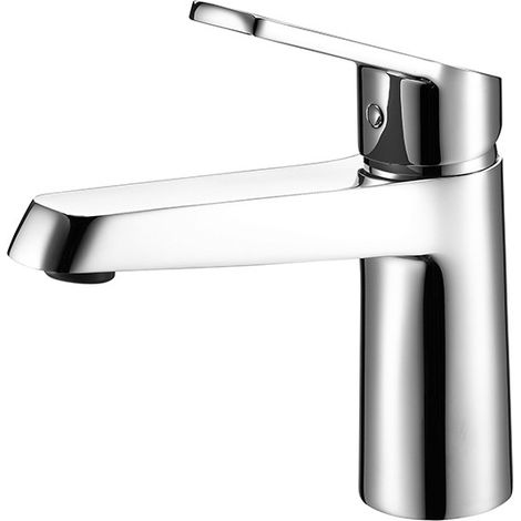Rubinetto miscelatore monocomando lavabo, finitura cromo, bocca lunga diam. 35 mm (1/3)