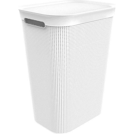 Rotho Wäschesammler Brisen, 50 l mistletoe weiss Wäschesammler