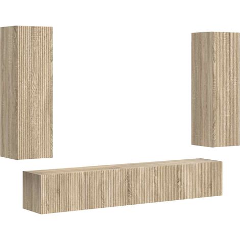 Ensemble meuble TV 3 pcs Chêne Sonoma Bois d'ingénierie vidaXL