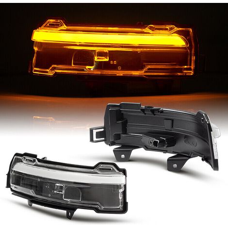 KIT 2 INDICATORI DI DIREZIONE LATERALI A LED COMPATIBILE CON LAND ROVER RANGE ROVER EVOQUE 2015-2018  , VETRO TRASPARENTE (1/5)
