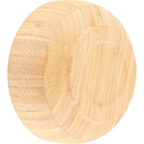Saladier rond en bambou, plat de service en bois naturel pour fruits, amuse-gueules et hors-d'œuvre (1/5)