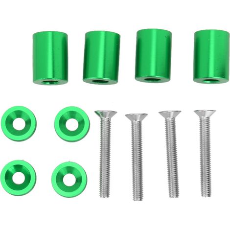 Capot moteur en alliage d'aluminium pour voiture, entretoise de ventilation, rehausseur compatible moteur 6mm, couleur verte (1/5)