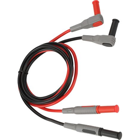 P1033 4-mm-Bananenstecker-Messleitung, spritzgegossenes Multimeterkabel, abgewinkelt auf gerade (1/5)