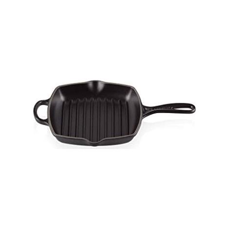 Le Creuset Bistecchiera Skillet Quadrata Evolution in Ghisa Vetrificata 26cm Nero Opaco (1/5)