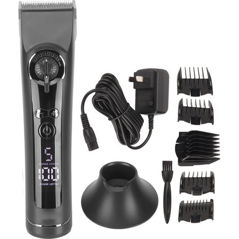 Coupe-cheveux sans fil rechargeable professionnel avec affichage LED, tondeuse de coiffure, ensemble, prise américaine 100-240V (1/5)