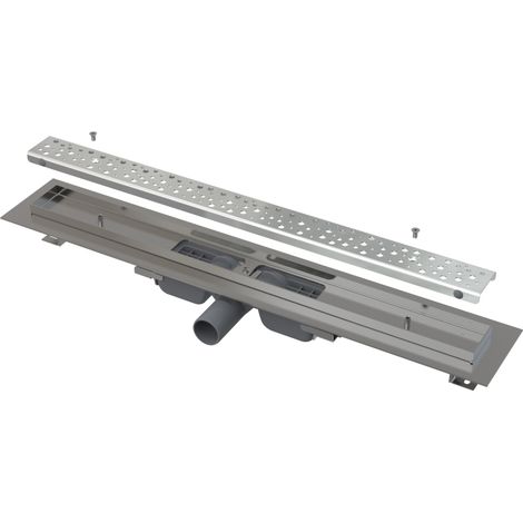 Desagüe de suelo antivandálico con sifón de doble cámara, acero inoxidable, 1200 mm (1/2)