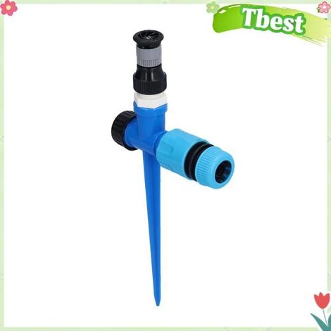 Arroseur de pelouse réglable à 360 degrés, arroseur d'eau de jardin, pulvérisateur d'irrigation rotatif avec piquet de sol pour (1/4)