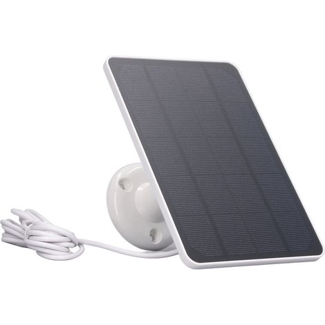 Panneau de chargement solaire pour caméra de surveillance, faible consommation d'énergie, surveillance de sécurité, blanc. (1/5)