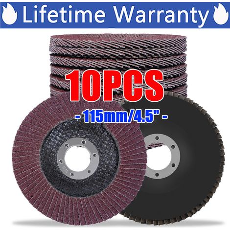 10x 115mm Winkelschleifer Flap Discs Schleifscheibe 80 Grit für Metall/Holz (1/5)