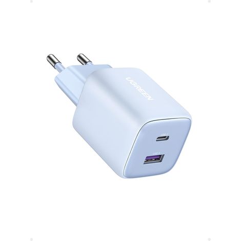 Chargeur USB C Rapide PPS 25W GaN Prise Secteur (Bleu) 2 Ports Compatible avec 17 Pro Max Air 16 15 14 Plus Pixel 9 8 Pro 7a Galaxy S25 S24 S23 A56 A16 iPad MacBook Air Neo (1/5)