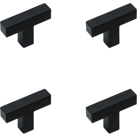 Poignées de meuble carrées 50 mm, porte noires, boutons cuisine (1/3)