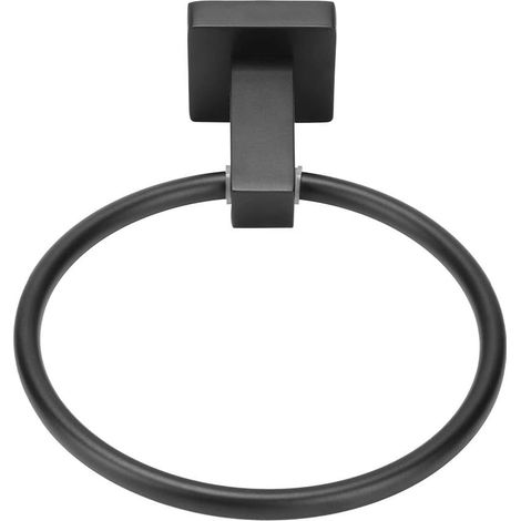 Porte-serviettes rond en acier inoxydable brossé pour salle de bain et (1/5)