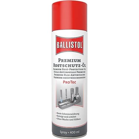 Huil antirouille Premium BALLISTOL ProTec, bombe aérosol 400ml