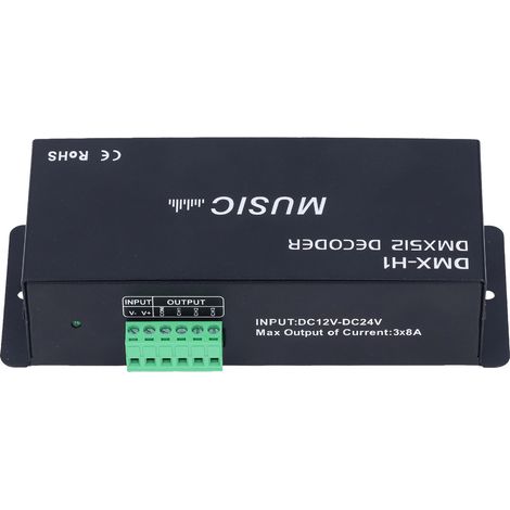 3-Kanal-DMX-Decoder, einstellbarer RGB-Dimm-LED-Decoder-Controller für Bars, Hotels und alkoholfreie Getränke (Bar8A) (1/5)