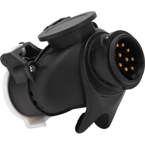 Adaptador impermeable de 13 pines a 7 pines para remolques, camiones y autocaravanas, estándar europeo de 12 V.