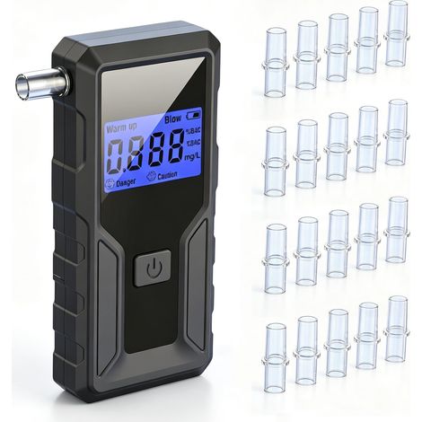 Alcootest électronique, écran LCD bleu, avec fonction d'arrêt automatique, alcootest de qualité professionnelle. (1/5)