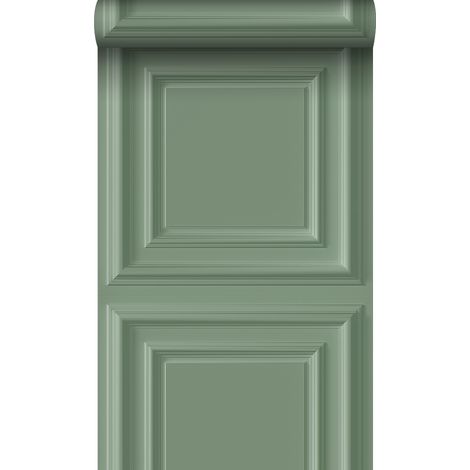 papier peint lambris vert grisé - Origin Wallcoverings (1/5)