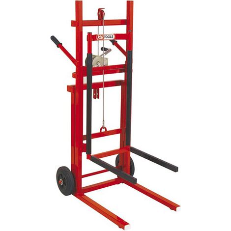 Kstools – Chariot lève chauffe-eau 150 kg – Hauteur max 1680 mm – Longueur fourches 460 mm – Écartement 310 mm – Poids 40 kg