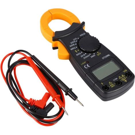 DT3266L Pinza amperometrica digitale, multimetro digitale, voltmetro, tester per corrente e capacità AC/DC fino a 600 A. (1/4)