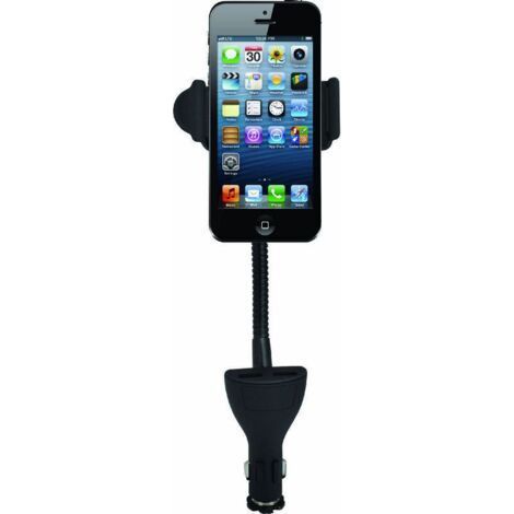 Smartphone Holder and Cigarette Lighter Charger GM Black (1/4)
