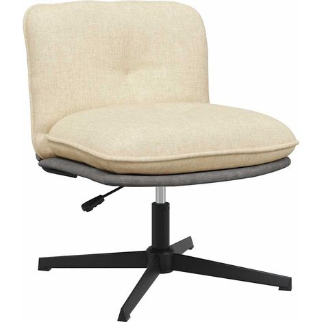 Bürostuhl Drehbar Creme Stoff