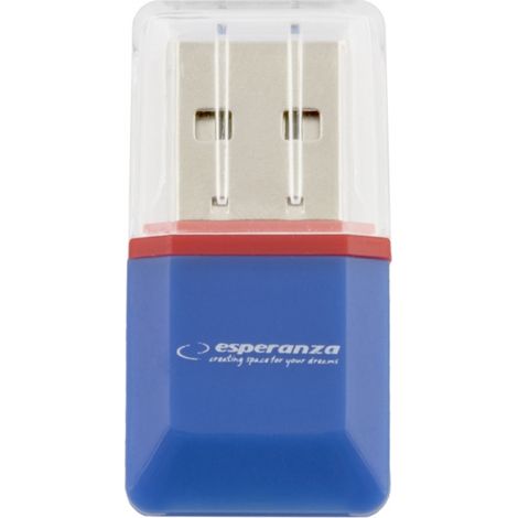 Lettore di schede Micro SD USB blu