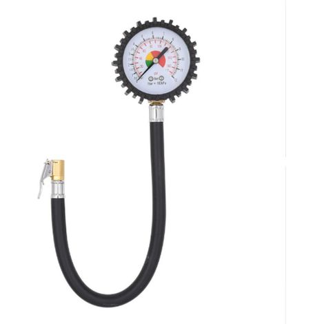 Manomètre noir semi-professionnel pour tester la pression des pneus. (1/4)