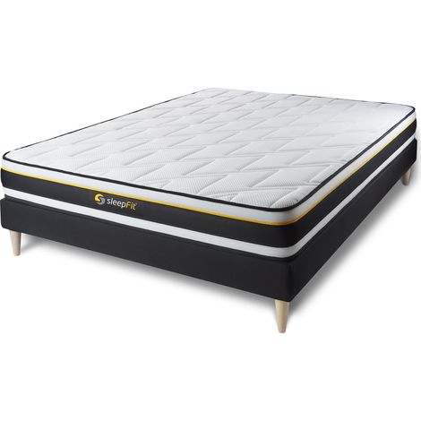 SOFT Matratze 160x190cm + Bettgestell mit lattenrost , Härtegrad 5 , HD-Schaum mit Mikroluftzellen , Höhe : 19 cm