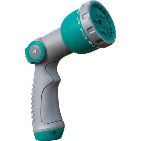 Pistolet à eau de jardin de alta presión con 10 modos regulables, controlado por la pouce, azul (1/5)
