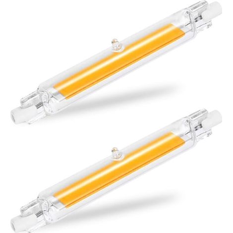 Ampoule LED R7S 118mm 20W équivalent à Ampoule Halogène 200W.Tube R7S LED Lumière Blanc Chaud 3000K.2000LM avec Large Angle de Faisceau 360°Dimmable.Pas de Scintillement.Lot de 2 (1/5)