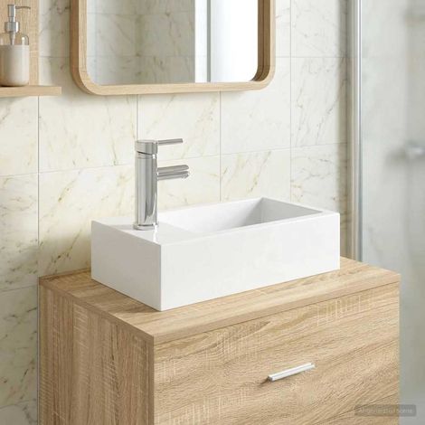 Lavabo de baño Cromado 45,5 x 25,5 x 13 cm Metal