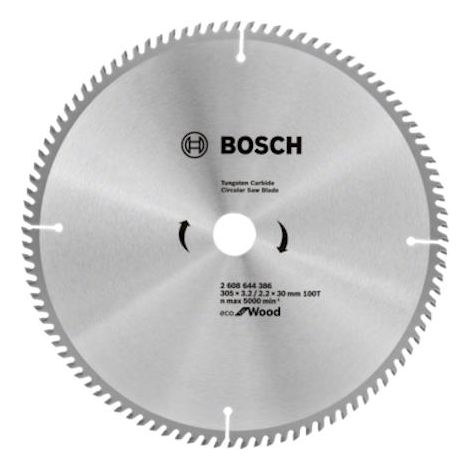 Holzkreissäge 305x30mm 100 Zähne, Modell Optiline Wood Eco, Bosch Marke, ideal für schnelle und präzise Schnitte in Holz, hohe Haltbarkeit und professionelle Leistung. (1/2)