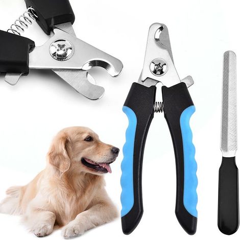 Coupe-ongles pour chien pour grande, moyenne et petite race Coupe-ongles professionnel pour animaux de compagnie Convient aux chats, lapins et cochons d'Inde avec verrouillage de sécurité et protectio (1/5)