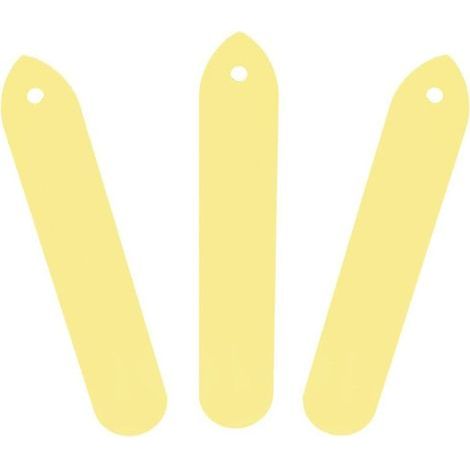 Étiquettes pour plantes en PVC, 100 pièces, étiquettes pour pots de jardin en PVC, étiquettes de marquage, étiquettes pour graines de pépinière (blanches) (jaunes) (1/5)