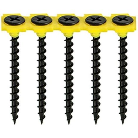TIMco 3.5 x 32mm Collated Drywall Screws Coarse Thread Black Qty 1000