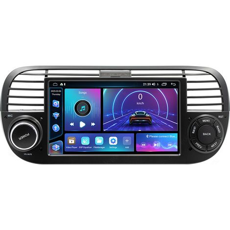 Autoradio Android 4 Cores Bluetooth pour Fiat Linea 2007-2015, Écran Tactile GPS Navigation Stéréo Multimédia USB-Alovez-WCY (1/2)