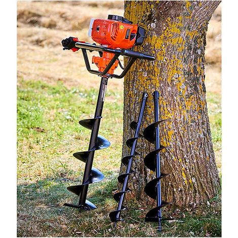 Tarière Thermique 3 Mèches 51,7CC - 22 kg - Puissante et Efficace - Longue Durée - D-Work