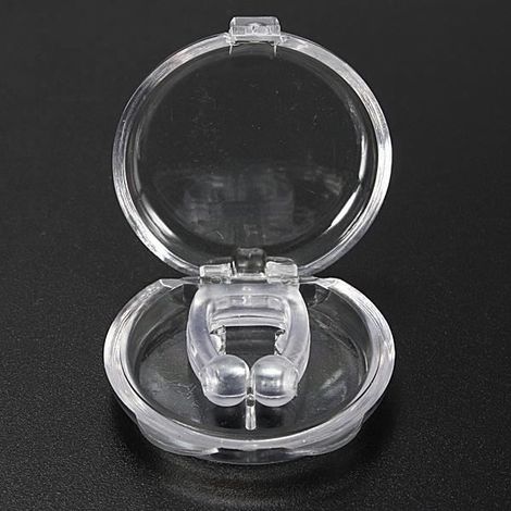 Pince anti-ronflement en silicone avec étui de rangement (1/4)
