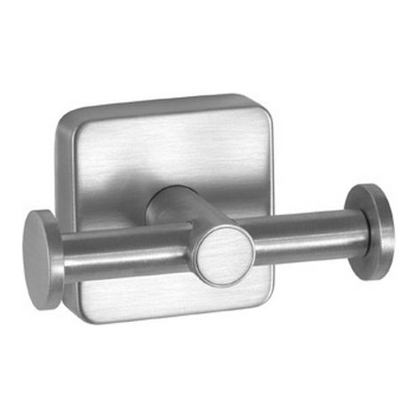 Appendiabiti doppio per bagno in acciaio inox finitura satinata  CLODE-S kamalu